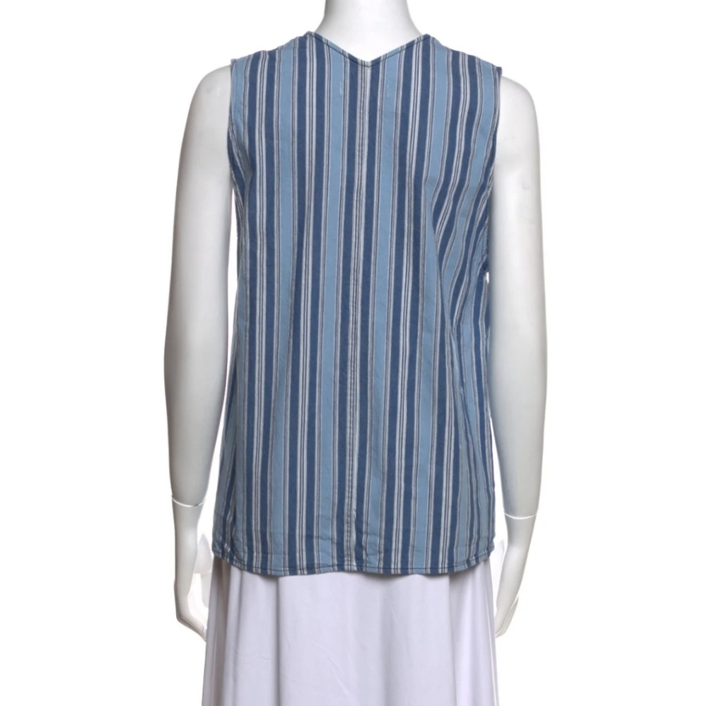 Isabel Marant Striped Sleeveless Snap Top size 38 US 6. T1 - Picture 2 of 14